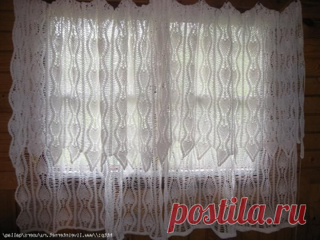 Вязаные крючком шторы фото