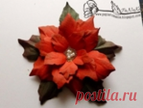 Рождественская звезда ПУАНСЕТТИЯ из бумаги. Шаблоны и мастер-класс