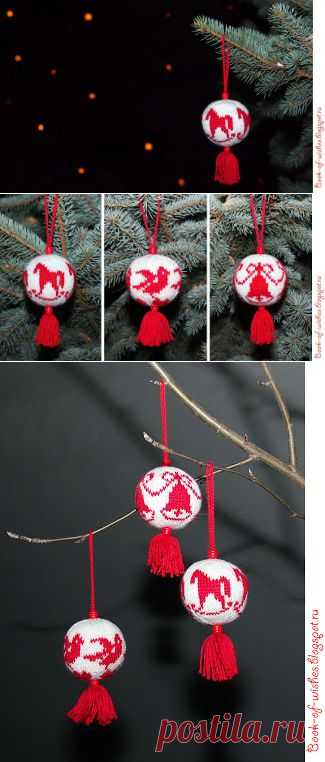 Книжечка желаний: Вязаные шары на ёлку