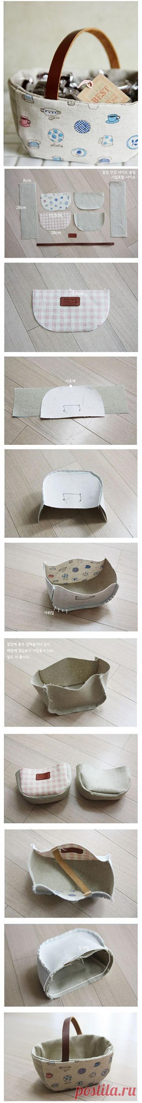 Корзинка из ткани