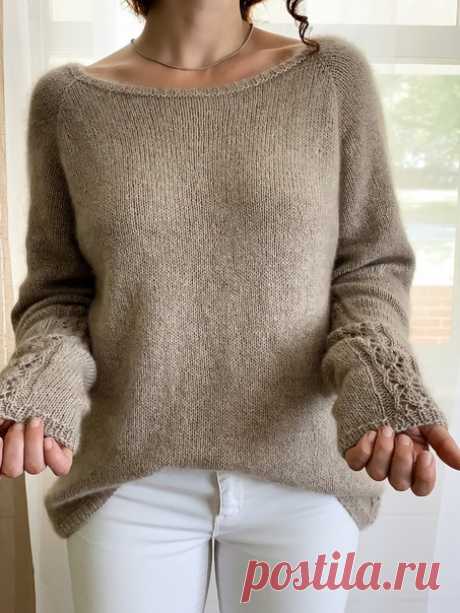 Пост на стене Пуловер ⚡Juanita⚡Размеры🧵: XS, S, M, L, XL, XXL, XXXL.Плотность вязания:🧵22 петли и 30 круг. р. = 10 x 10 см, спицами 4 мм, лицевой гладью.