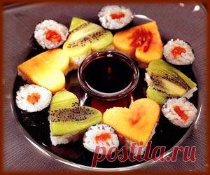 Рецепт приготовления десертных суши