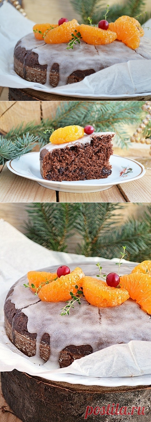 Пряничный пирог с шоколадом