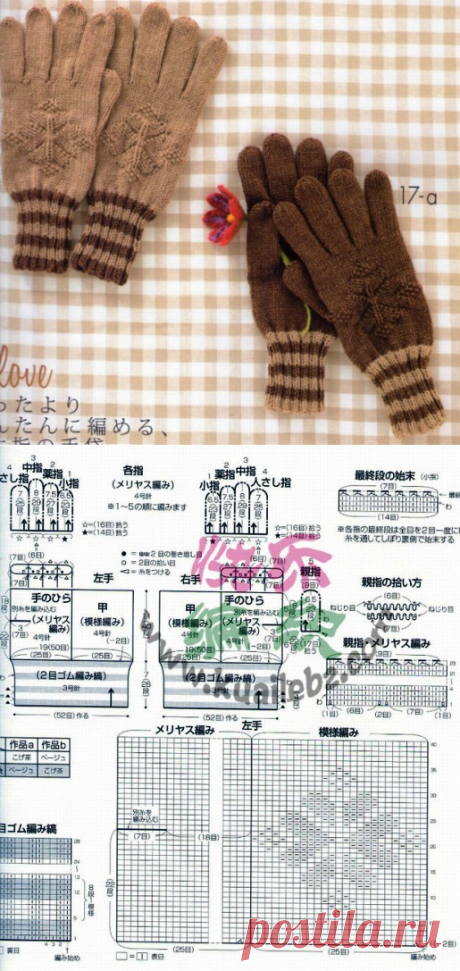 Перчатки со снежинкой