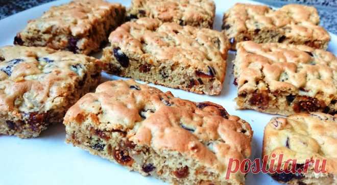 ВКУСНОЕ И ПОЛЕЗНОЕ ПЕЧЕНЬЕ, КОТОРОЕ ГОТОВИТСЯ ЗА 5 МИНУТ С ОРЕХАМИ, ИЗЮМОМ И ДРУГИМИ СУХОФРУКТАМИ Идеальный десерт к чаю!