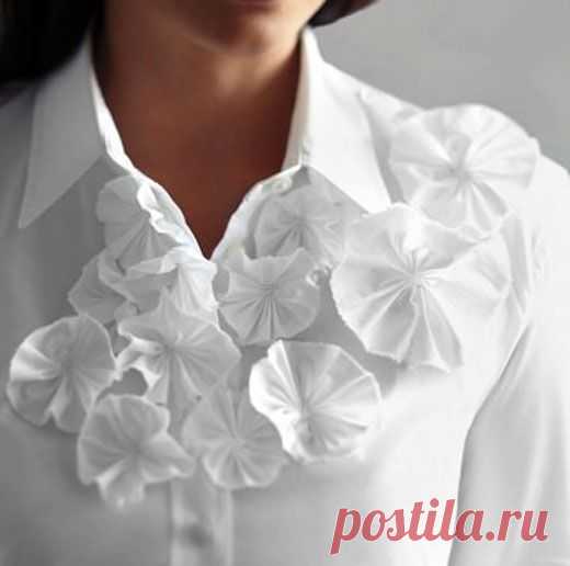Роскошная блузка из обычной. Мастер-класс