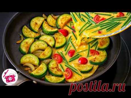 Кабачки с яйцами вкуснее мяса! Завтрак за 10 минут! 🥰 One-Pan Zucchini and Egg Frittata