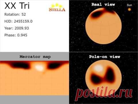 Красный гигант - звезда: видео темных движущихся пятен | АСТРОновости