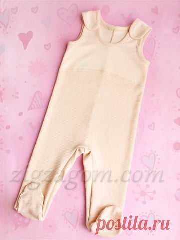 Выкройка ползунков р. 68 — Зигзагом