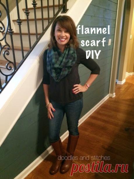 Plaid is the new black - DIY Scarf - Doodles &amp; Stitches