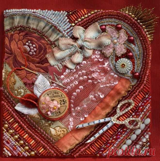 Сочетание техники «крейзи квилт» и вышивки в потрясающих работах мастеров - Ярмарка Мастеров - ручная работа, handmade