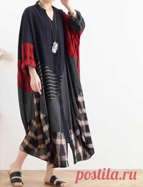 Women Shirt Dress Loose Coat dress Oversized V collar dress | Etsy