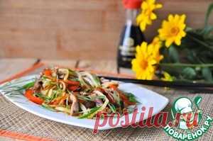 Горячий китайский салат из картофеля и свинины - кулинарный рецепт