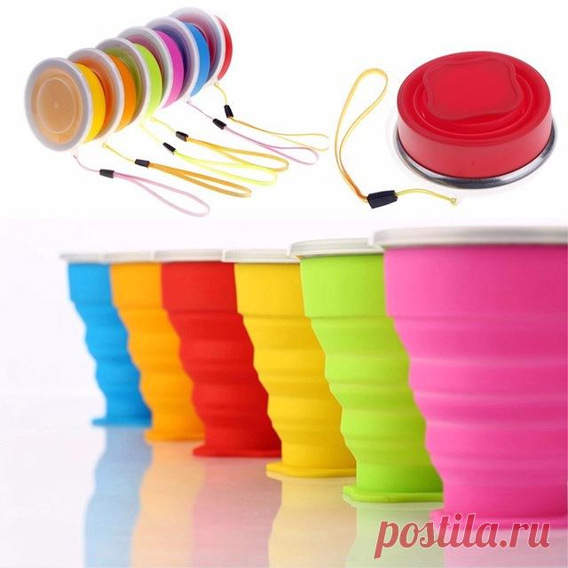 Модные путешествия силиконовые выдвижной складной чашки открытый телескопическая чашка складные стаканы открытый кофе чашки выдвижной путешествия Copa купить на AliExpress