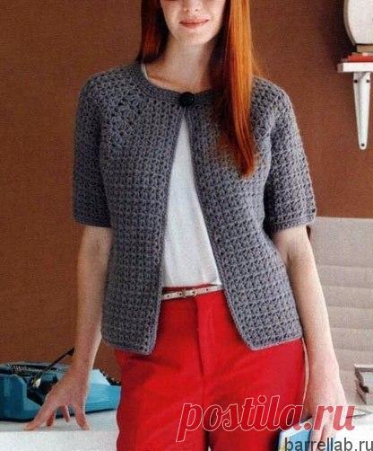 Жакет крючком от горловины. Вязание крючком реглан сверху схемы | Вязание для всей семьи