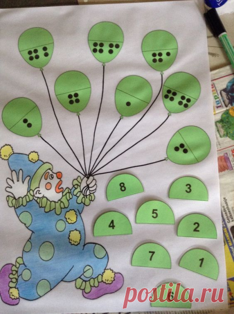 (690) Zoek de juiste helft van de ballonnen | Enfant