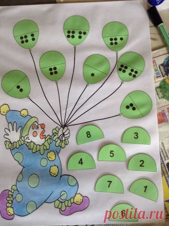 (690) Zoek de juiste helft van de ballonnen | Enfant