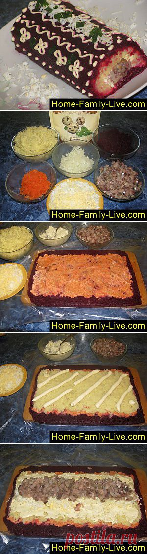 Кулинарные рецепты Селедка под шубой, рулет » Кулинарные рецепты