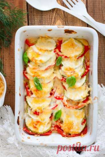 Кабачки с помидорами и сыром в духовке запеченные рецепт фото пошагово и видео - 1000.menu