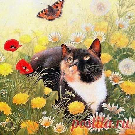 Кошки в живописи. Рисунки кошек. Кошки в искусстве. Художники-анималисты.