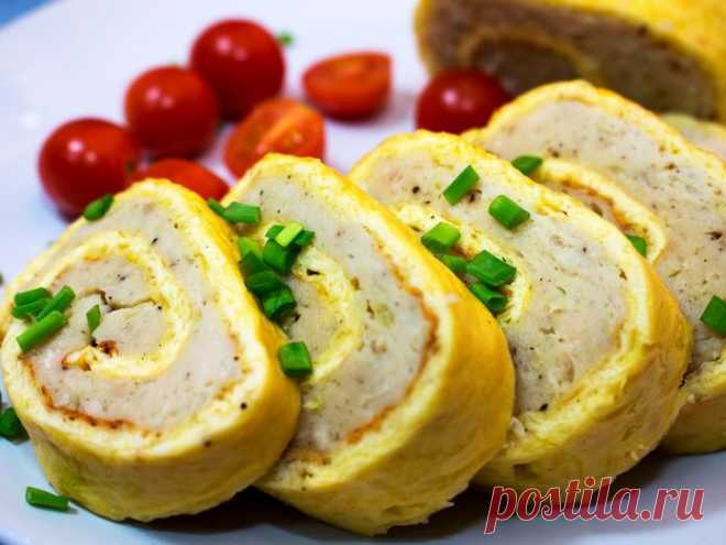 Аппетитный и ароматный куриный рулетик в сыре!