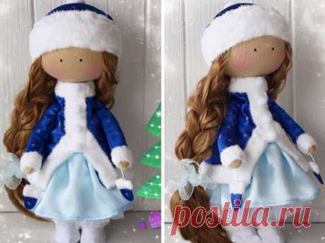 Christmas doll Handmade doll Rag doll Tilda by AnnKirillartPlace