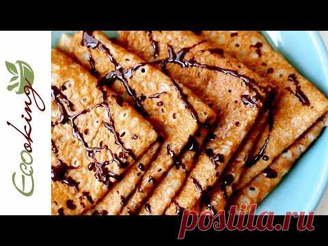 Блины из муки зеленой гречки / без глютена, масла, яиц, лактозы / vegan (постные) / ПП