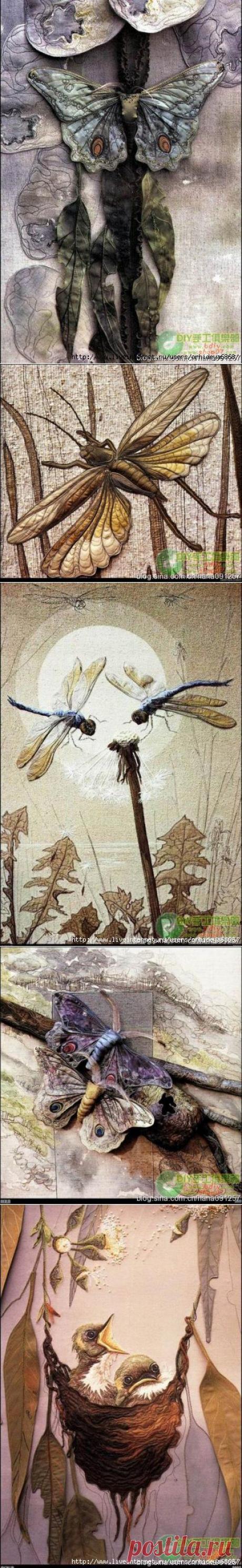 Картины из лоскутков..