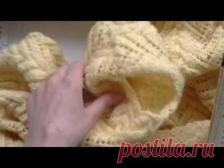 Удлиненный кардиган с ажурным узором