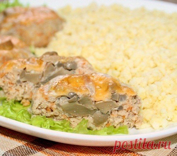 Как приготовить мясные гнёздышки с грибами и сыром - рецепт, ингридиенты и фотографии