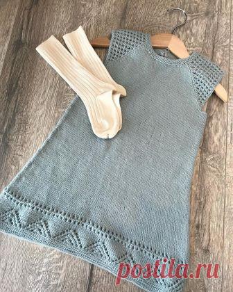 Вязаное платье для девочки Hullmønster - Вяжи.ру