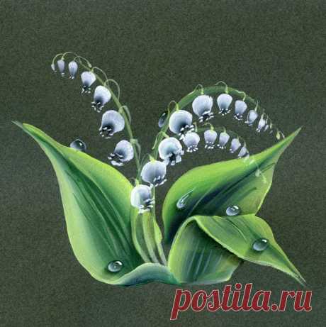 Рисунки плоской кистью от Юлии Белей