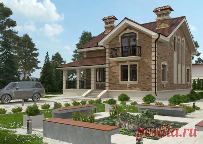 Проект дома «Биариц» «Биариц» - это великолепный образец классического домостроения. Этот одноэтажный дом с мансардой поражает своей эстетичностью и продуманностью. Отделка натуральным камнем, необычные наличники окон, кованые перила балконов и крыльца, фронтоны и узкие окна на боковых фасадах – все это в совокупности создает неповторимый и привлекательный внешний облик дома. Внутреннее пространство имеет четкое зонирование. Первый этаж является общей зоной с гостиной, кух...