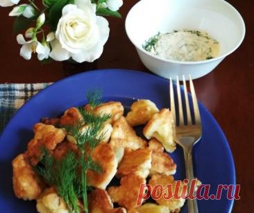 ​Цветная капуста в кляре Ингредиенты:Капуста цветная &mdash; 300 гЯйцо &mdash; 1 шт.&nbsp;Мука &mdash; 4 ст. л.&nbsp;Молоко &mdash; 4 ст. л.&nbsp;Соль &mdash; 1 щепотка&nbsp;Майонез или греческий йогурт &mdash; 4 ст. л.&nbsp;Чеснок &mdash; 1 шт.&nbsp;Укроп &mdash; 1 веточка&nbsp;Масло подсолнечное (для жарки)...