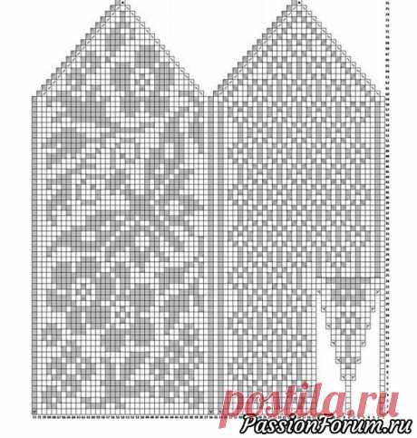 Носочки "Бабочки летают.." Связаны спицами. Схема. | Вязание спицами аксессуаров