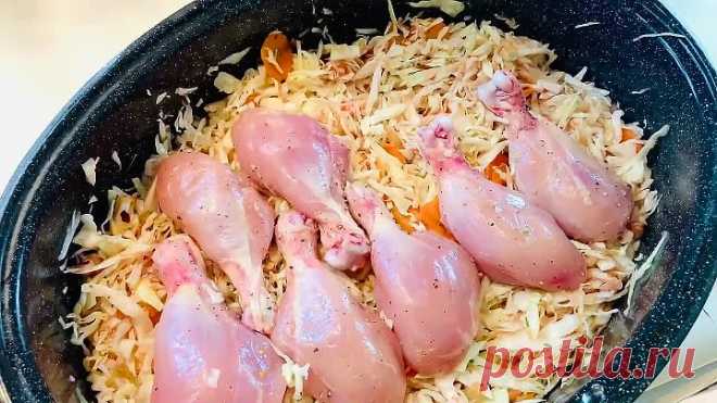 Капуста с курицей в духовке. Ленивый ужин вкусно быстро и легко от Время поесть.
