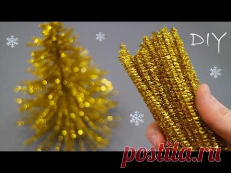 🌟INCREDIBLY SIMPLE AND BEAUTIFUL🌟 How to make a tabletop Christmas tree from pipe cleaner