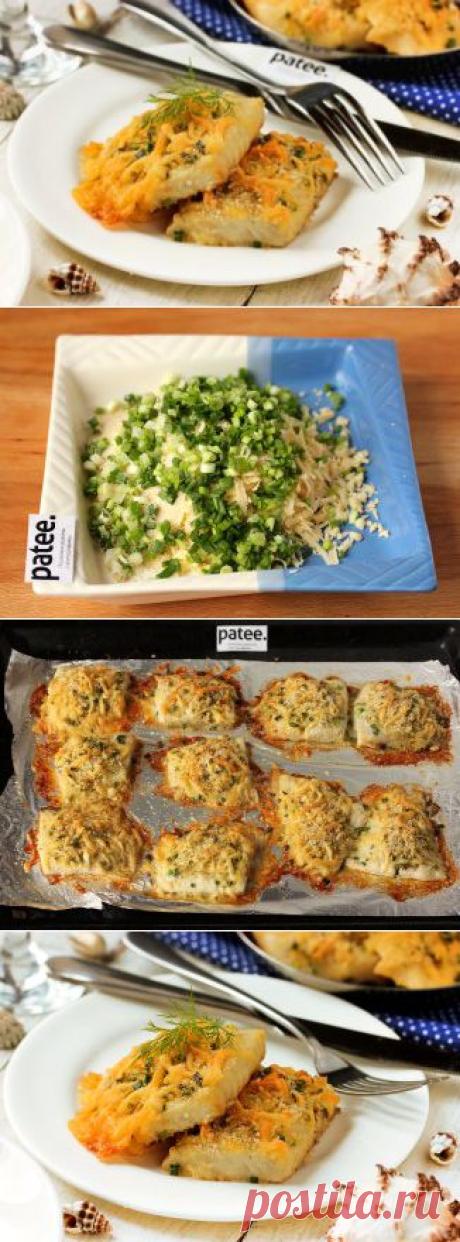 Камбала под сырно-луковой корочкой - рецепт с фотографиями