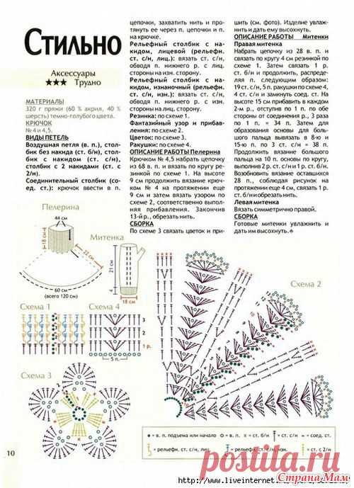 Манишки и шраги. Спицы