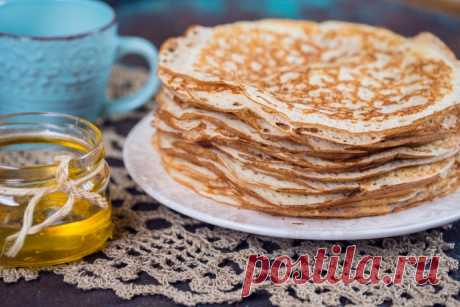 Нежные тонкие блинчики