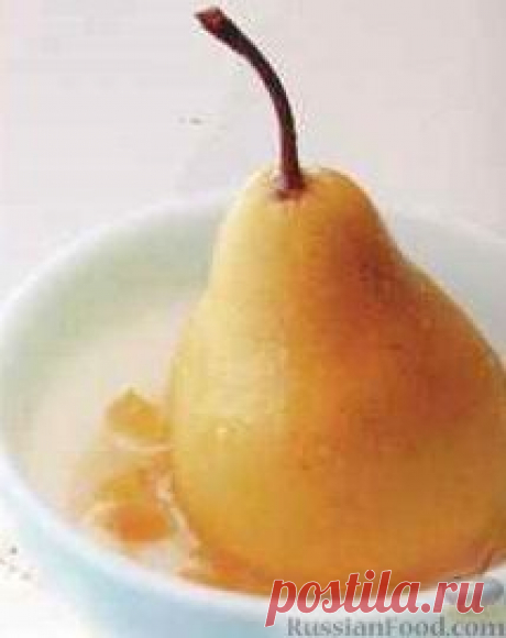 Рецепт: Груши на пару, с имбирным соусом на RussianFood.com