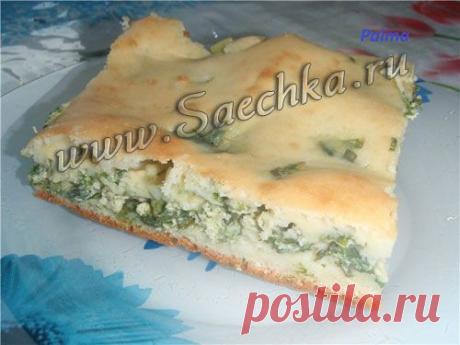 Пирог заливной с зеленым луком и яйцом | рецепты на Saechka.Ru