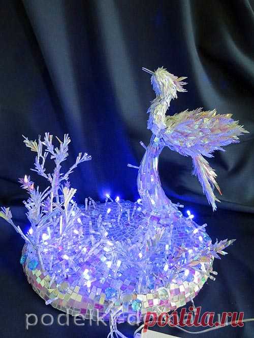 Светильник из CD-дисков 