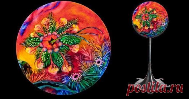 Malowane na szkle  Reczynie malowane abażury szklane