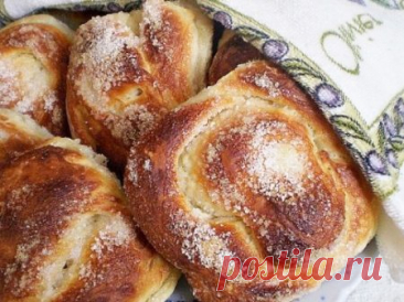 Пышные сахарные булочки — Домашняя кулинария