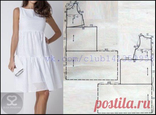 2367. САРАФАН на ЛЕТО. 
МОДЕЛИРУЕМ ДЛЯ СЕБЯ по БАЗОВОЙ ОСНОВЕ И ОГ.