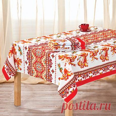 Набор «Жар-птица»: скатерть + 4 полотенца - Декор кухни - Текстиль для кухни - Все для кухни: купить в интернет-магазине в Москве с доставкой по России, цены