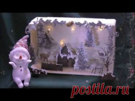 Shadow Box- Deko Kiste  - aus Mandarinenkiste gemacht edel und einfach