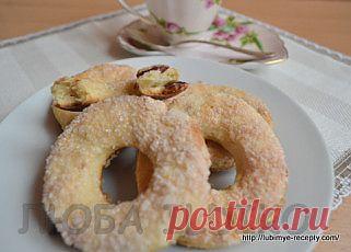 Колечки из творожного теста с клюквой | Любимые рецепты
