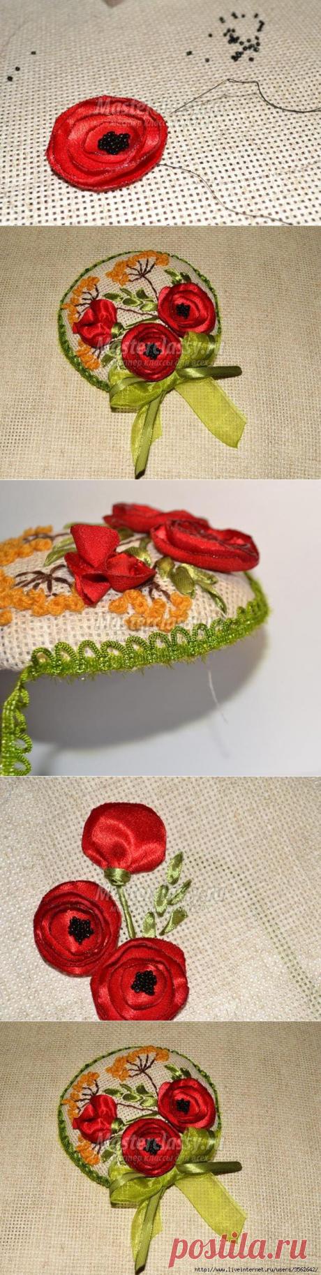сообщение Veh07 : Игольница «Маки с пижмой». Мастер-класс с пошаговыми фото (10:31 17-10-2014) [3562642/340306186] - natalya.bazyleva.70@mail.ru - Почта Mail.Ru
